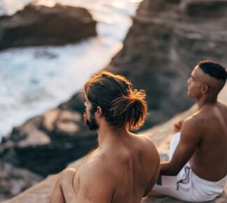 meditating in nature